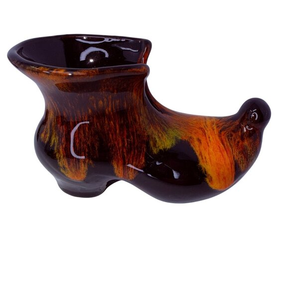 Vintage Ceramic Shoe Planter Lot Japan—Rooster Cottage, Mouse Boot, Train Boot - Picture 7 of 16